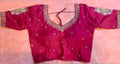 Kia Fashions Hot Pink Cotton Silk Hand Embroidered Readymade Blouse - Distacart