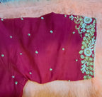 Kia Fashions Hot Pink Hand Embroidered Embroidered Readymade Blouse - Distacart