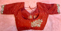 Kia Fashions Red Hand Embroidered Embroidered Readymade Blouse - Distacart