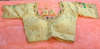 Kia Fashions Cream Hand Embroidered Embroidered Readymade Blouse - Distacart