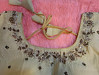 Kia Fashions Beige Cotton Silk Hand Embroidered Readymade Blouse - Distacart