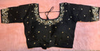 Kia Fashions Black Cotton Silk Hand Embroidered Readymade Blouse