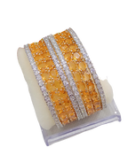 Gold-Plated Alloy Designer Yellow Combo Of Ad Bangles - The Pari - Distacart