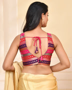 Amodini Designer Studio Zari Brocade Sleeveless Padded Blouse