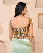 Amodini Designer Studio Kashi Banarsi Corset Style Black Blouse
