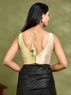 Amodini Designer Studio Golden Brocade Sleeveless Padded Blouse