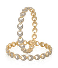 Gold-Plated Alloy Designer American Diamond Bangle Set - The Pari - Distacart