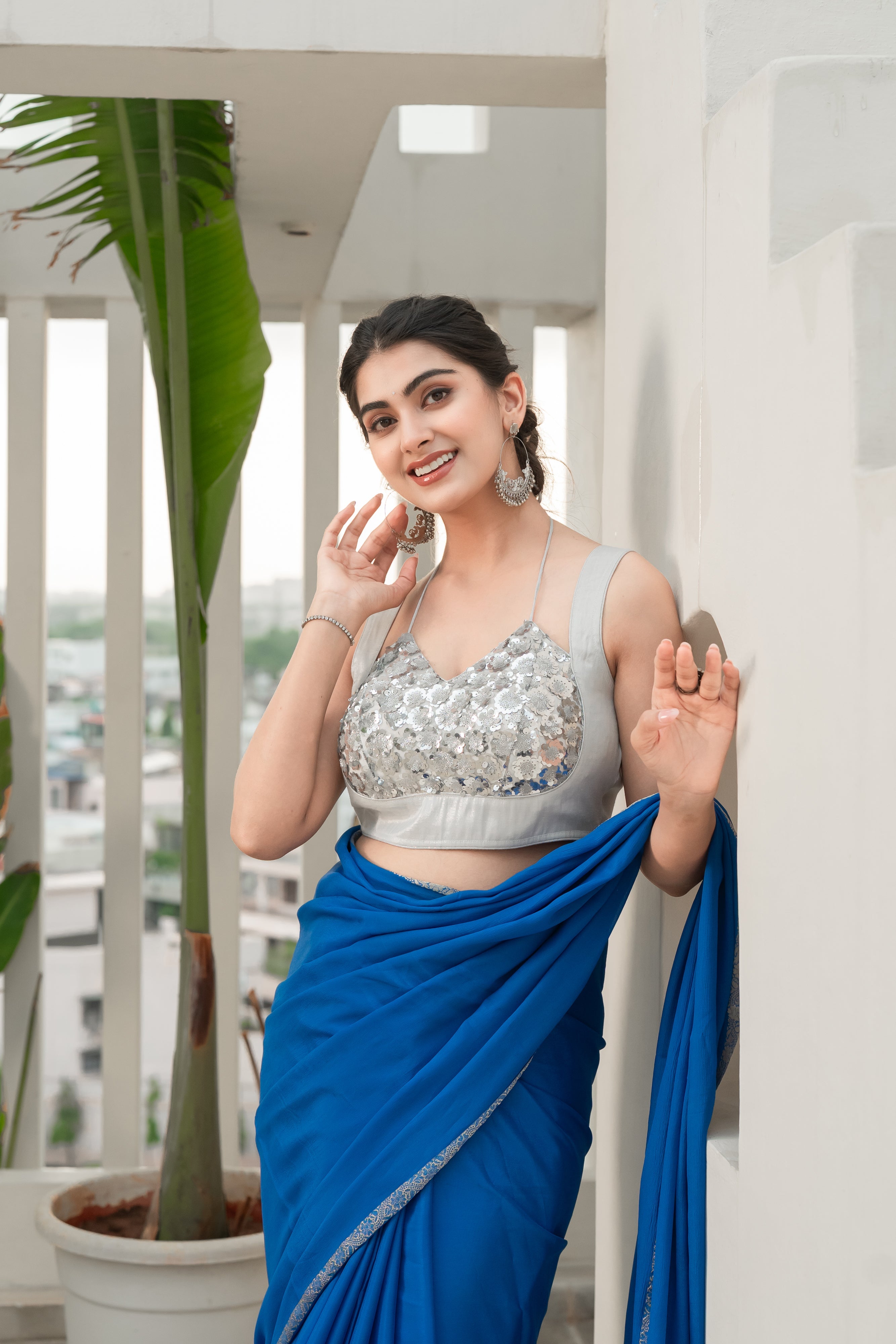 Amodini Designer Studio Women Embellished Sweetheart Neck Saree Blouse - Distacart
