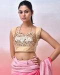 Amodini Designer Studio Women Embellished Sequined Masaba Cut Saree Blouse - Distacart