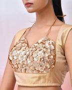 Amodini Designer Studio Women Embellished Sequined Masaba Cut Saree Blouse - Distacart