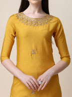 Thread Embroidered Kurta With Pant And Dupatta Set, Multicolor - Hiral Fashion
