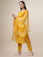 Thread Embroidered Kurta With Pant And Dupatta Set, Multicolor - Hiral Fashion