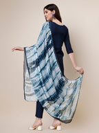 Hand Embroidered Kurta With Pant And Dupatta Set, Multicolor - Hiral Fashion