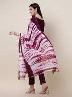 Hand Embroidered Kurta With Pant And Dupatta Set, Multicolor - Hiral Fashion - Distacart