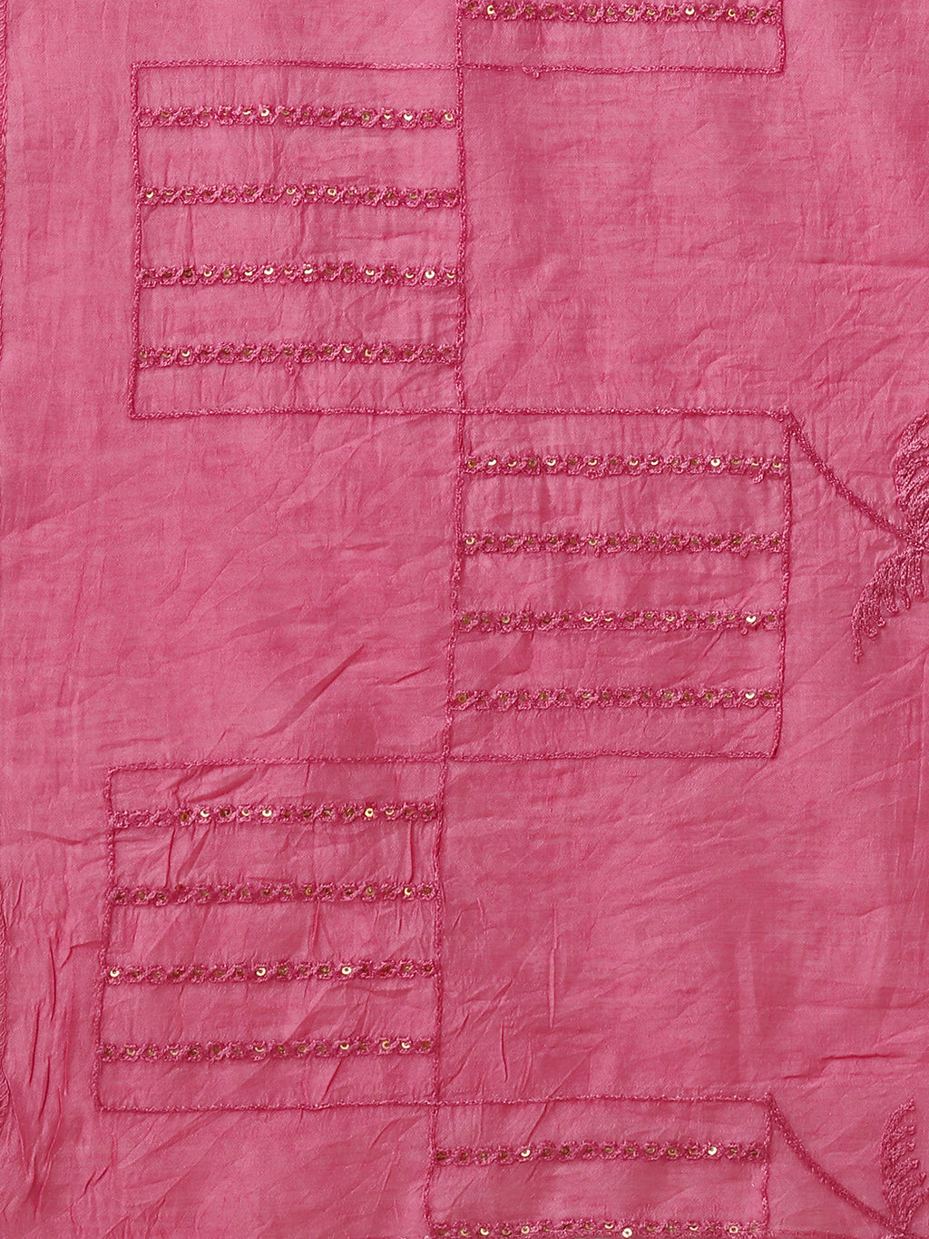 Embroidered Pink Kurta With Pant And Dupatta Set, Multicolor - Hiral Fashion - Distacart