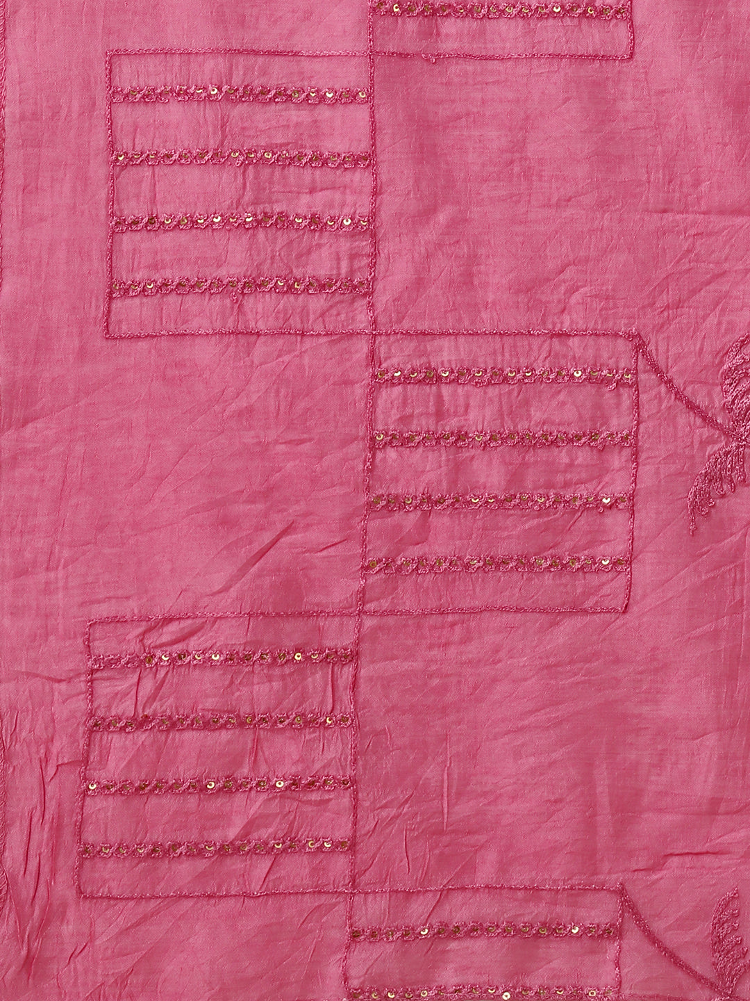 Embroidered Pink Kurta With Pant And Dupatta Set, Multicolor - Hiral Fashion - Distacart