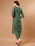 Hand Beads Embroidered Kurta With Pant & Dupatta, Multicolor - Hiral Fashion - Distacart