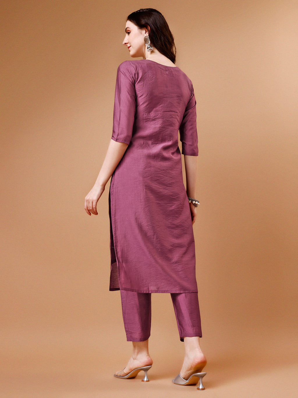 Hand Beads Embroidered Kurta With Pant & Dupatta, Multicolor - Hiral Fashion - Distacart