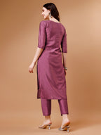 Hand Beads Embroidered Kurta With Pant & Dupatta, Multicolor - Hiral Fashion - Distacart