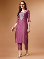 Hand Beads Embroidered Kurta With Pant & Dupatta, Multicolor - Hiral Fashion - Distacart
