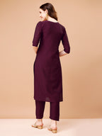 Hand Embroidered Kurta With Pant & Dupatta, Multicolor - Hiral Fashion - Distacart