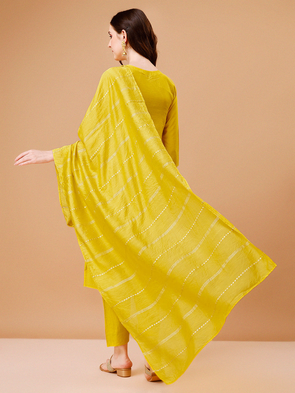 Hand Embroidered Kurta With Pant & Dupatta, Multicolor - Hiral Fashion - Distacart