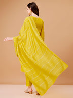 Hand Embroidered Kurta With Pant & Dupatta, Multicolor - Hiral Fashion - Distacart
