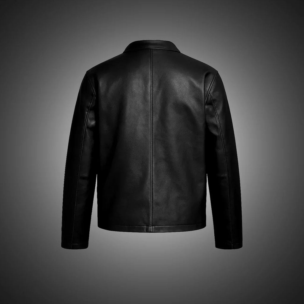 Fabmade Midnight Luxe Leather Jacket For Men