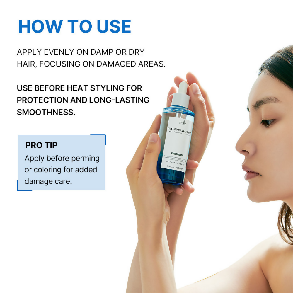 La'dor Wonder Hair Oil Serum - Lightweight, Non-Sticky Korean Oil for Dry, Damaged & Frizzy Hair