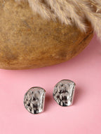 NVR Women Silver-Plated Contemporary Studs Earrings - Distacart