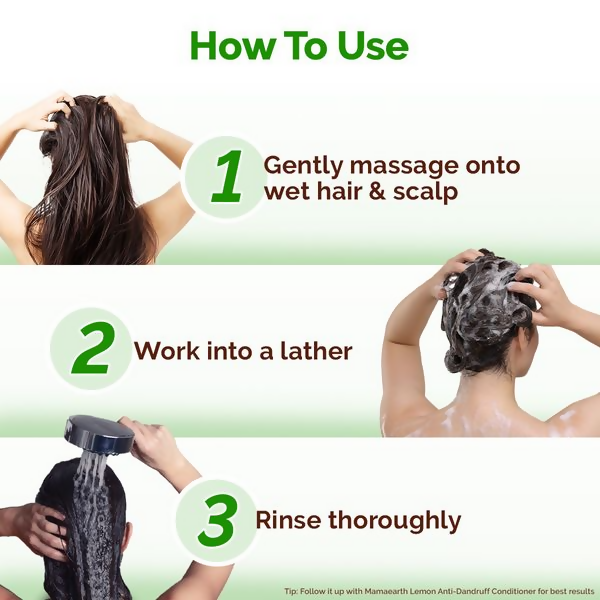 Mamaearth Lemon Anti-Dandruff Shampoo with Lemon & Aloe Vera for Itchy & Flaky Scalp - Distacart