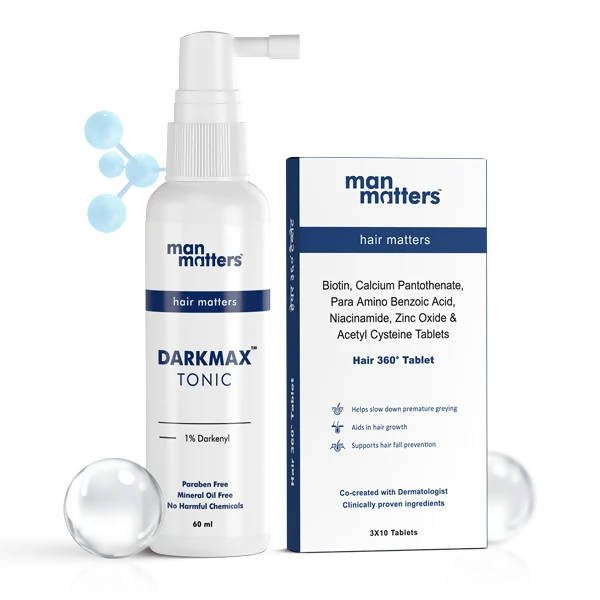 Man Matters Greying Reversal Kit, Aids in Hair Growth