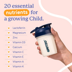 Gritzo SuperMilk Growth+ (Formerly Height+) Unsweetened Drink Mix (13+y Boys), 13g Protein Powder (Creamy Vanilla)