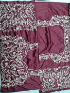 Jyoti Fashion Classy Maroon Silk 3MM Sequins with Thread & Coding Embroidery Lehenga Choli with Dupatta