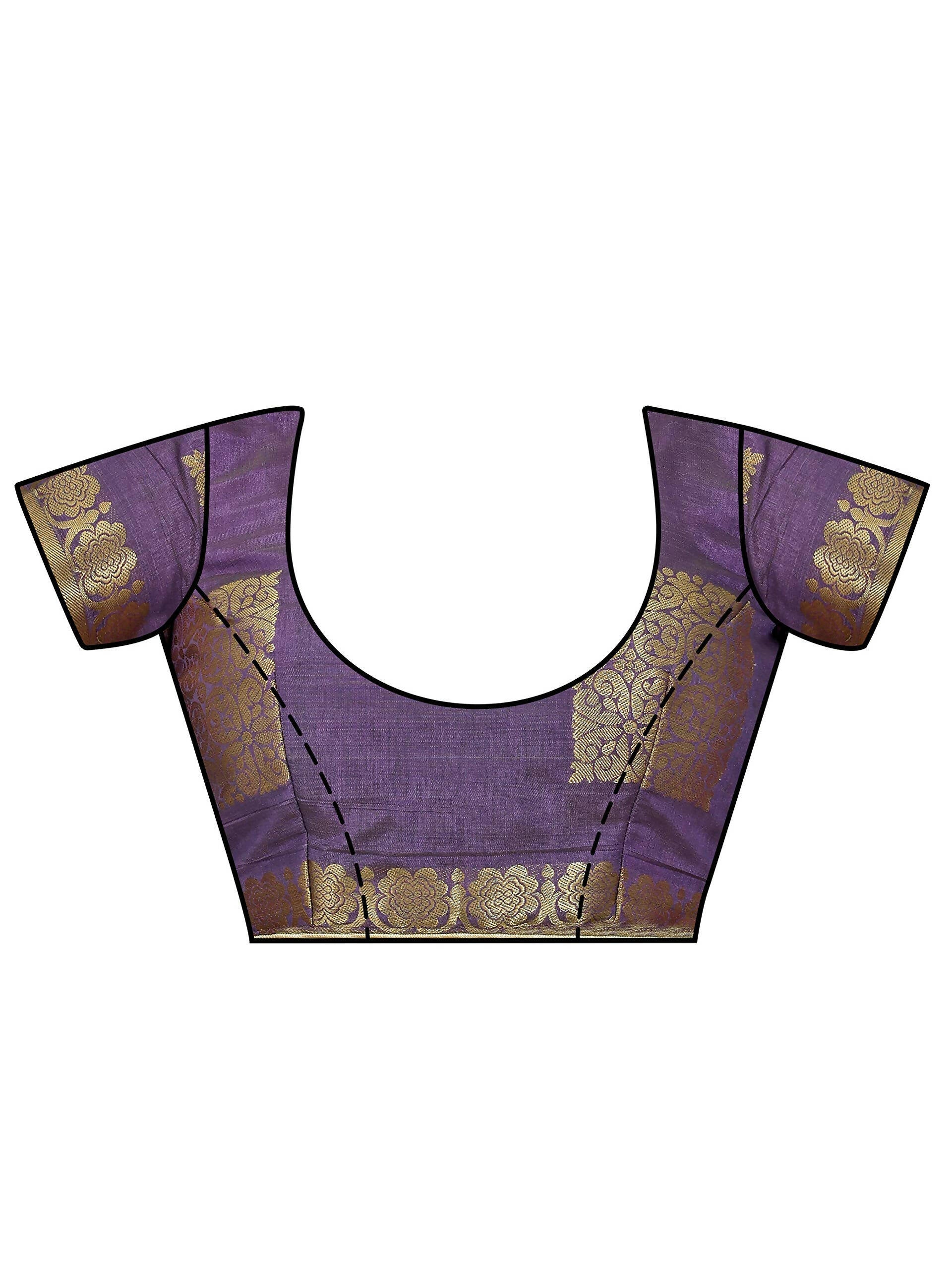 Mimosa Women's Kanchipuram Tussar Silk Purple Saree - Distacart