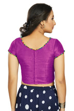 Aastha Fashion Women's Purple Art Silk Designer Party Wear Readymade Blouse