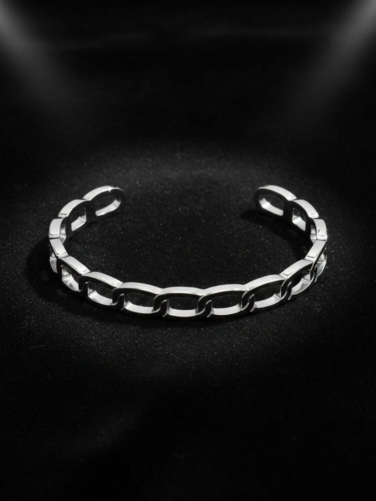 NVR Men's Silver Plated Cuff Bracelet - Distacart