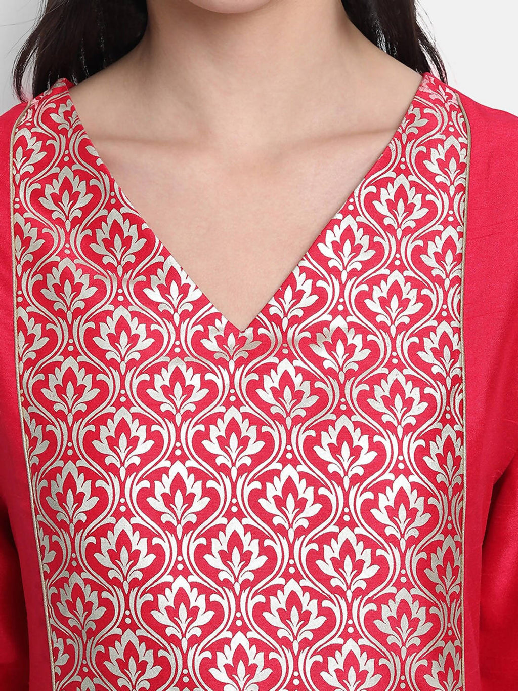 Janasya Pink Kurti with Trousers & Dupatta - Distacart