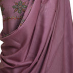 Nizalia Handmade Sozni Work Mouve Pashmina