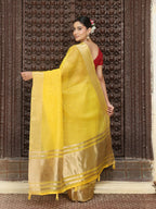 Shree Shyam Fashion Yellow Cotton Saree - Distacart