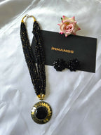 Inhanns All-Day Statement Beaded Necklace Set - Black