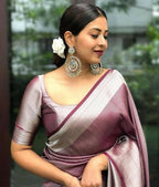 DEIANA'S Beautiful Designer Golden zari Soft Lichi Silk Saree - Maroon