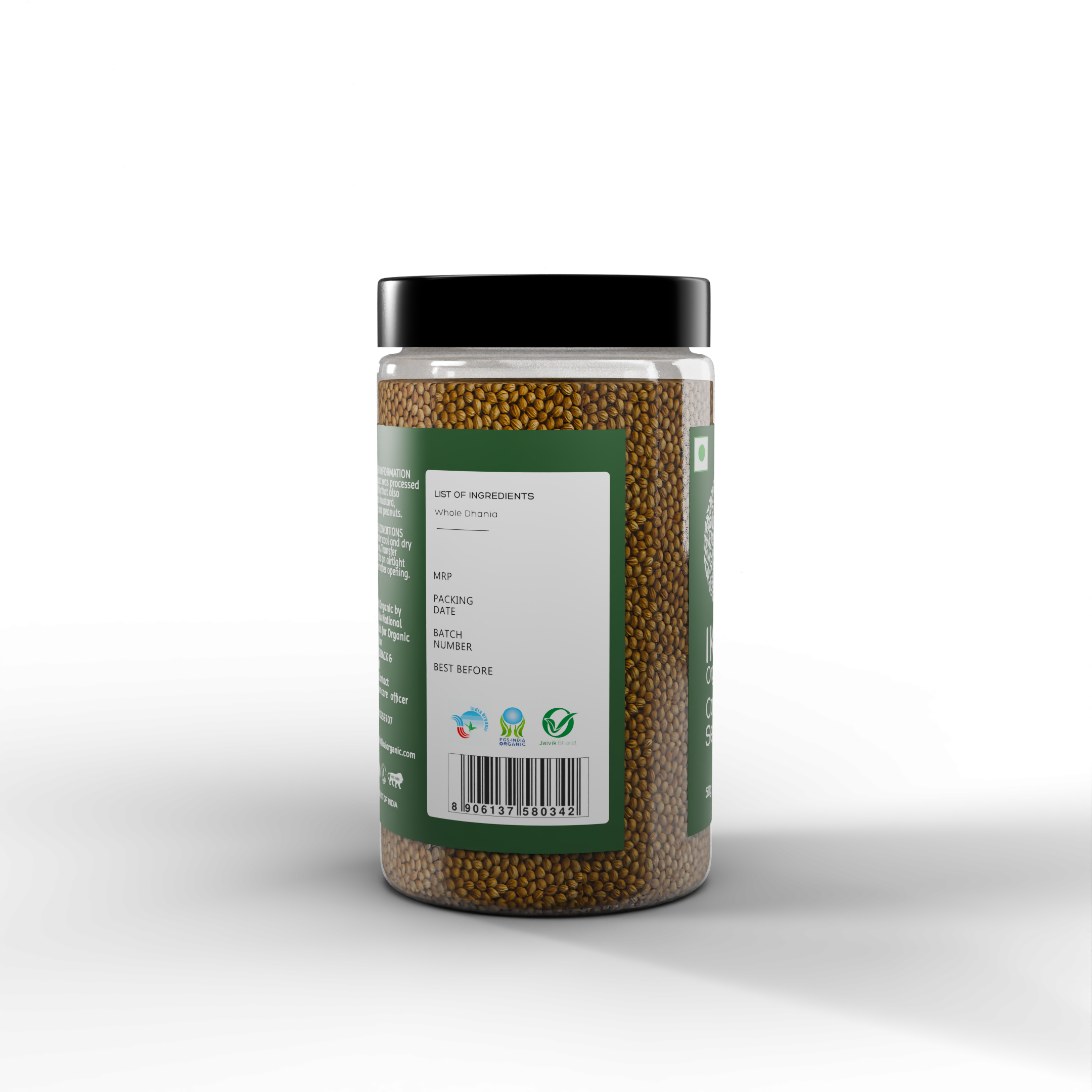 6 - Organic Coriander Seeds - 50g