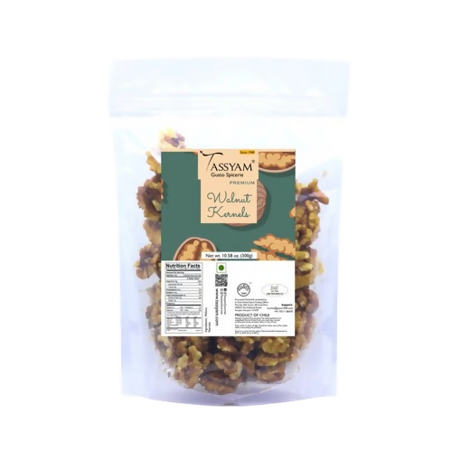 Tassyam Organics Premium Imported Walnuts Akhrot - Pouch - Distacart