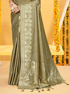 Sangam Prints Beige Assam Silk Woven Work Traditional Saree