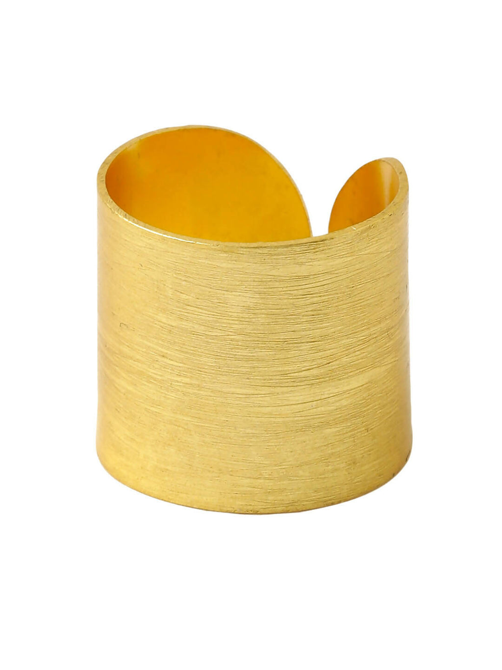 NVR Women Gold-Polished Adjustable Finger Ring