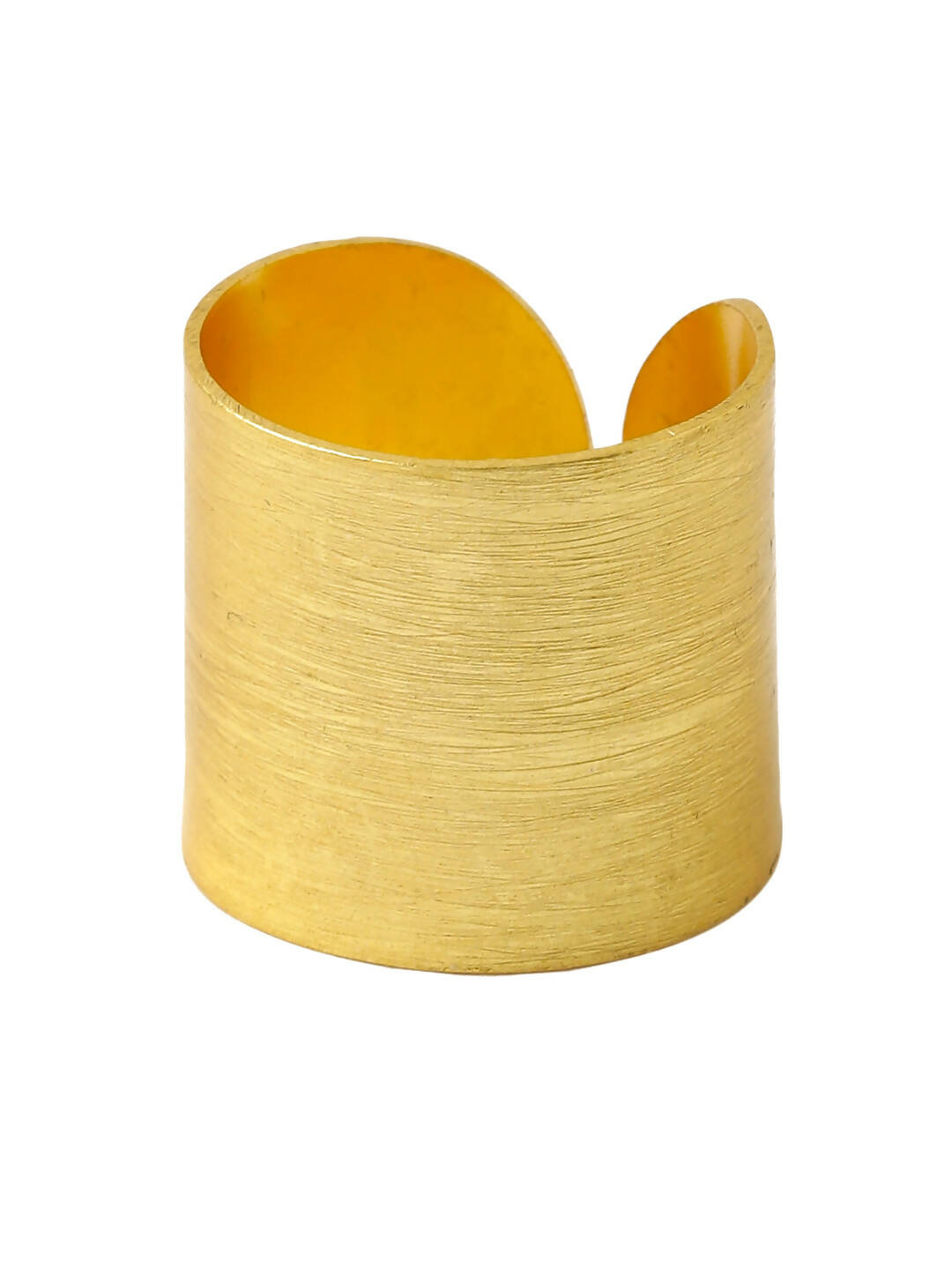NVR Women Gold-Polished Adjustable Finger Ring