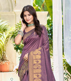 Sangam Prints Wine Assam Silk Woven Work Traditional Saree - Distacart