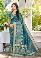 Sangam Prints Gray Assam Silk Woven Work Traditional Saree - Distacart