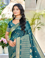 Sangam Prints Gray Assam Silk Woven Work Traditional Saree - Distacart